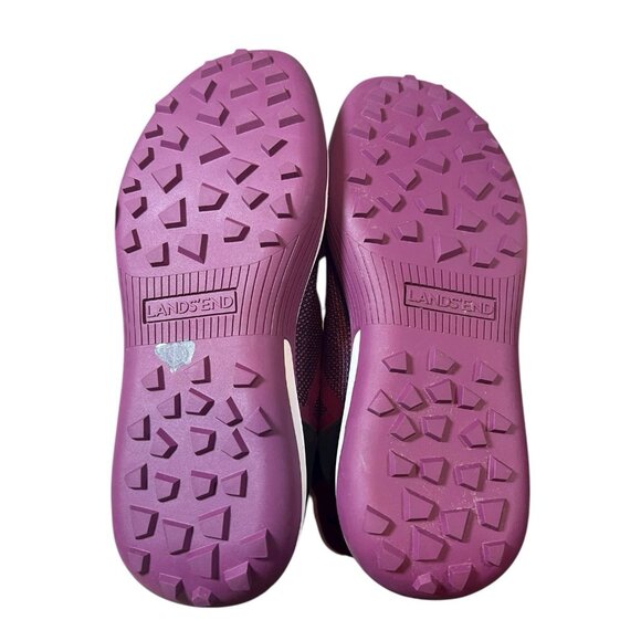 Women's Lands End Boots Size 10 Soft Slip On Booties Purple Rain Garden - Picture 6 of 6